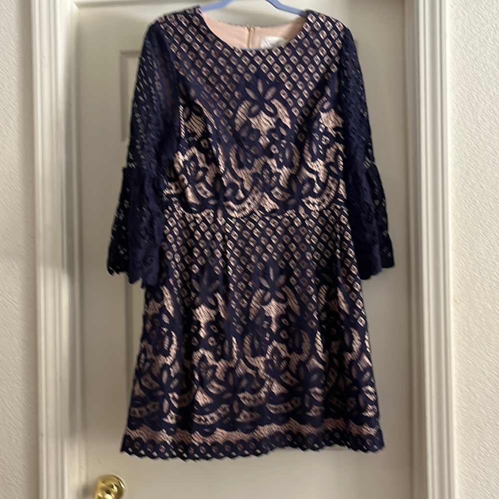 Navy blue lace dress